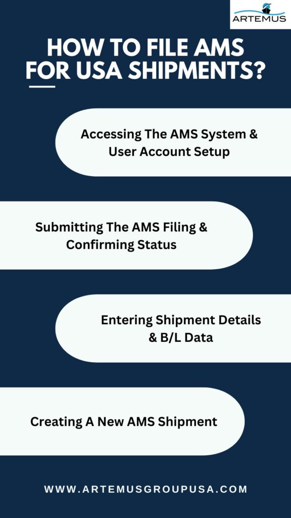 how to file ams for usa shipments