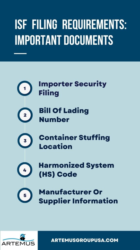 isf filing requirements