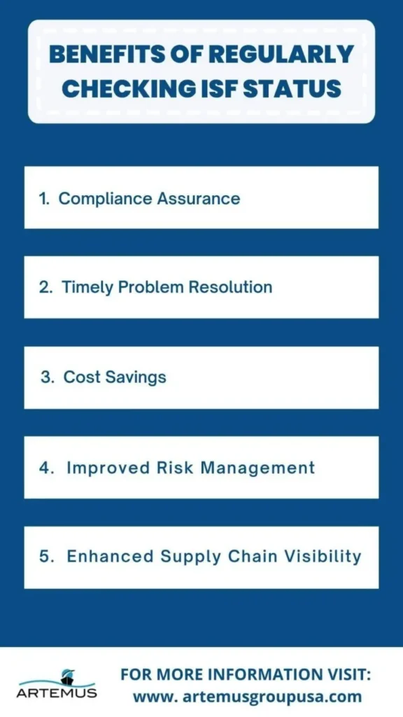 Benefits Of Regularly Checking ISF Status